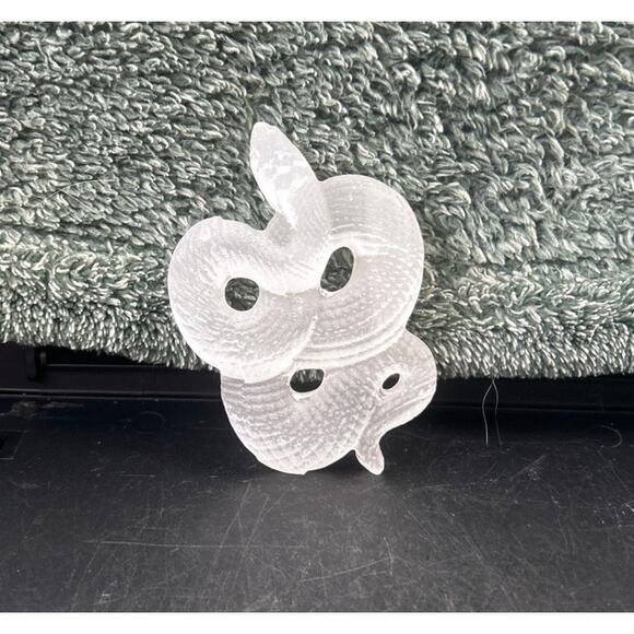 Selenite Mini Snake Carved Figurine Small 3 Inch Natural Quartz Crystal - Picture 1 of 11